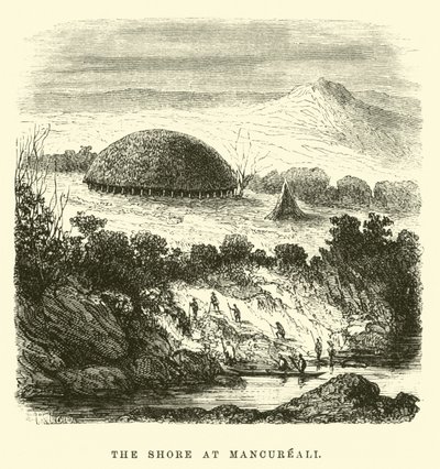 The shore at Mancureali by Edouard Riou